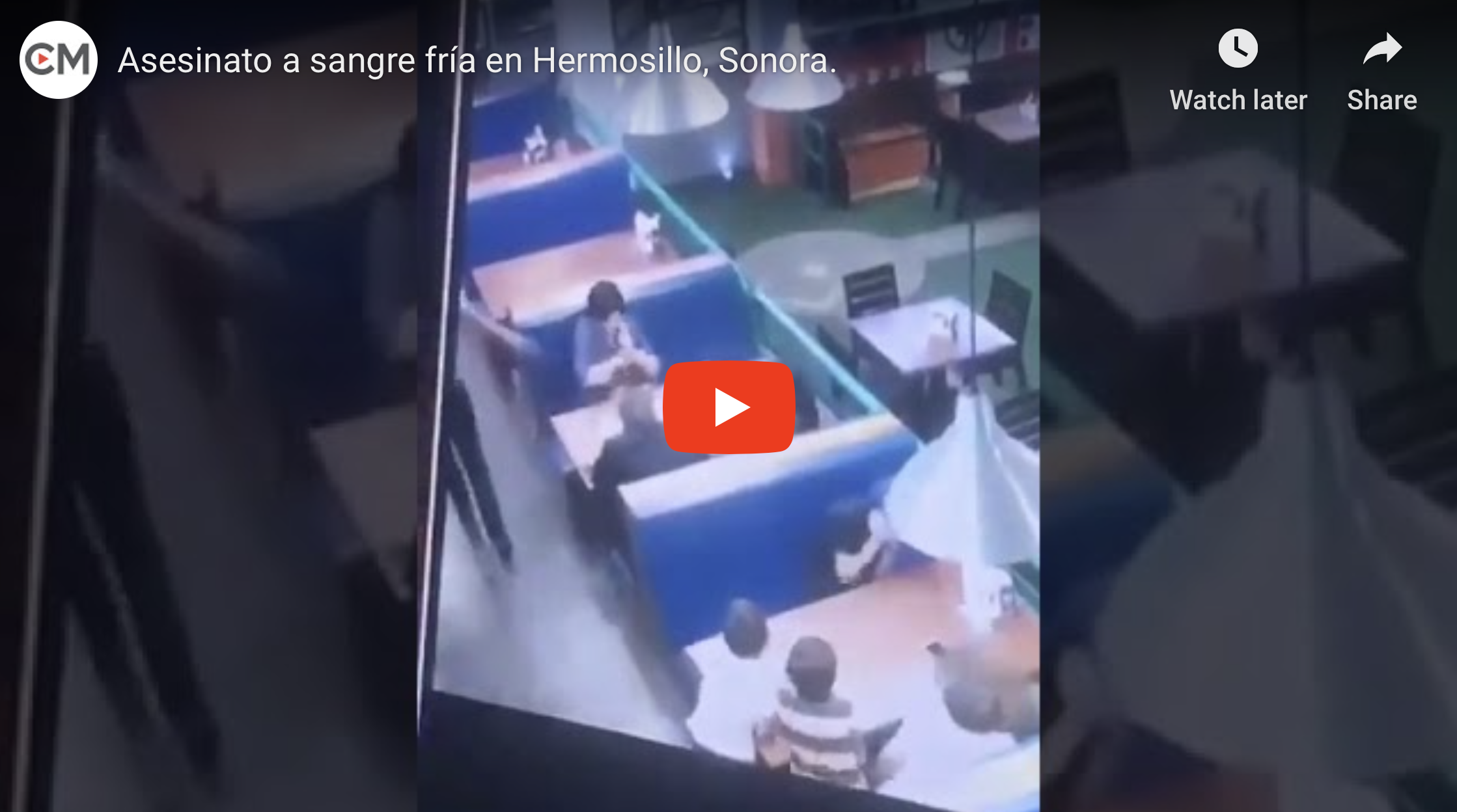 Asesinan a un hombre en restaurante familiar de Hermosillo.