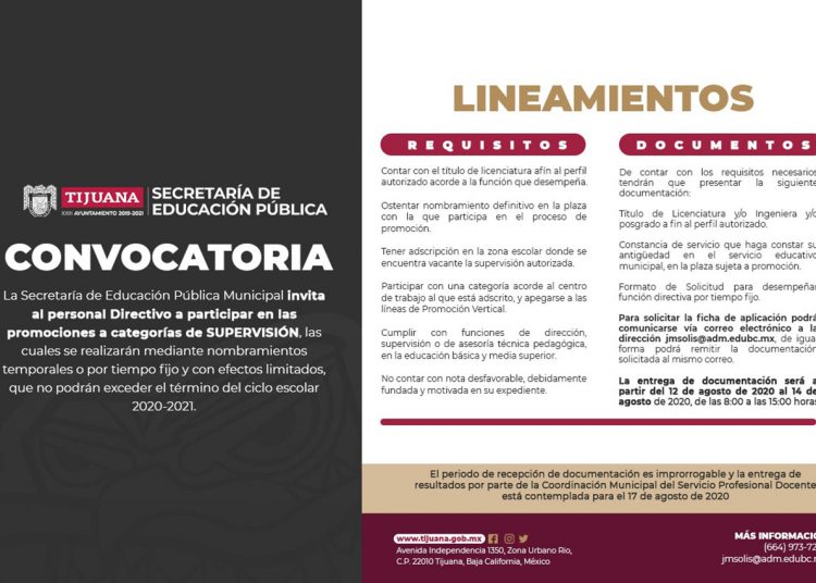 SEPM concova directores para supervisor de zona