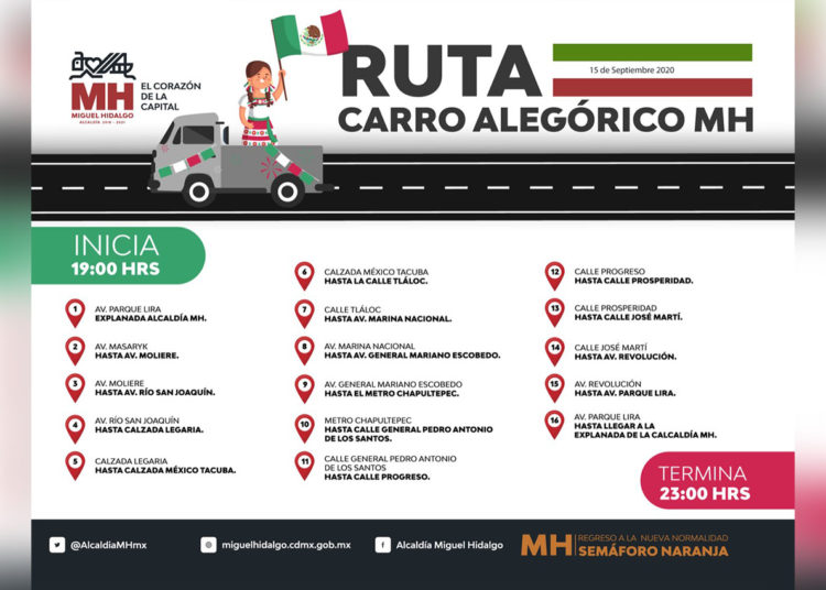 Carro alegórica hará recorrido por alcaldía Miguel Hidalgo