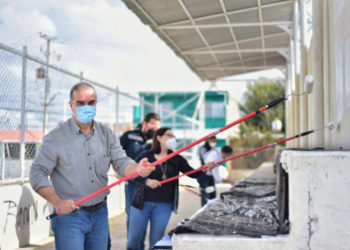 Jorge Salum rehabilita multideportivo Anáhuac