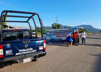 La SSP despliega elementos ante presencia de manifestantes normalistas