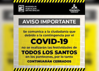Panteones de Huajuapan de León se mantendrán cerrados en día de muertos