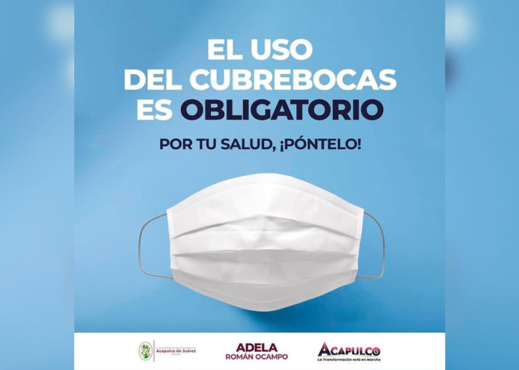 Adela Román reitera uso de cubrebocas en Acapulco