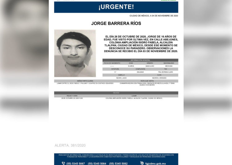 Causa conmoción desaparición de Jorge Barrera por broma