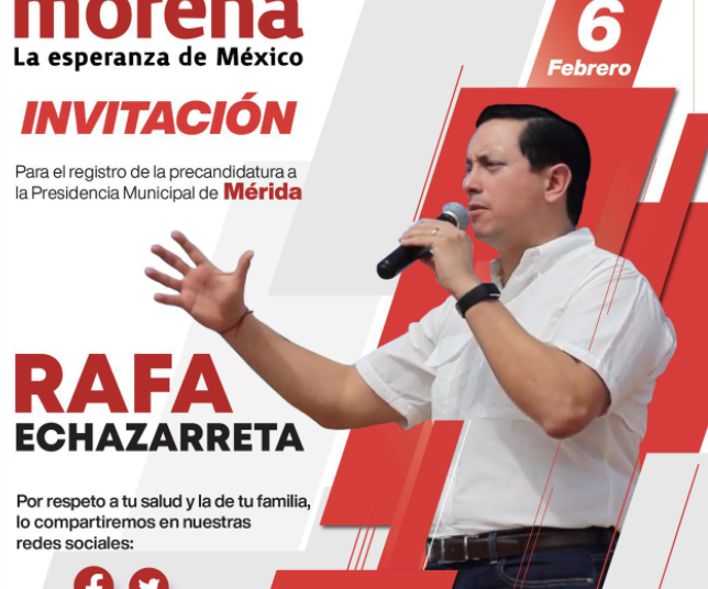 Rafael Echazarreta se registra ante Morena por la alcaldía de Mérida