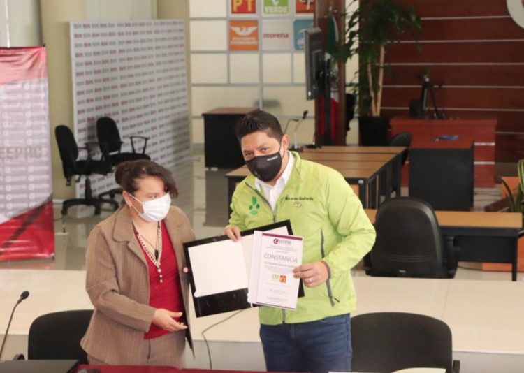 Ricardo Gallardo se registra como candidato del Verde y PT a San Luis Potosí