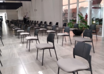 Listos, módulos de vacunación anticovid en Toluca