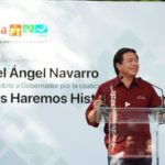 El dirigente nacional de Morena, Mario Delgado, brindó su respaldo a Miguel Ángel Navarro