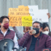 Delgado y Salgado Macedonio encabezan protestas afuera del Tribunal