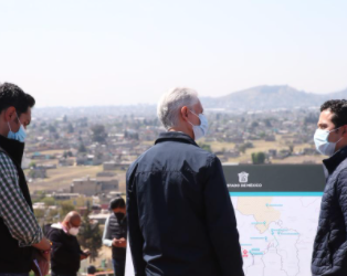 Supervisan construcción de nueva red de agua potable