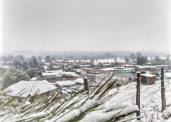 Cae nieve en municipios de Chihuahua