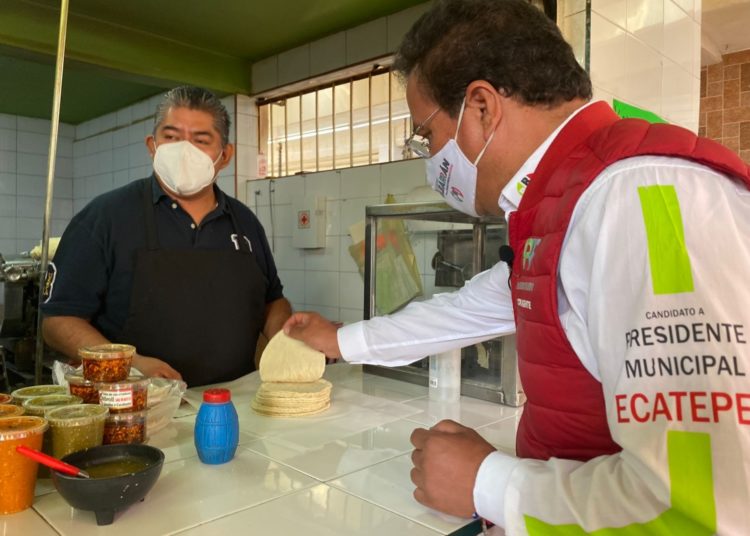 Candidato del PRI apoyará compra de tortilla en Ecatepec