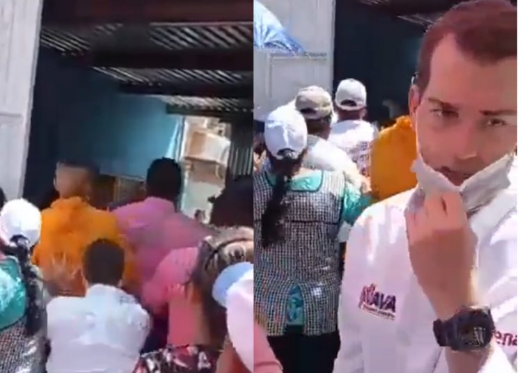 Captan a Pablo Zendejas, candidato de Morena a regidor, agrediendo a hombre