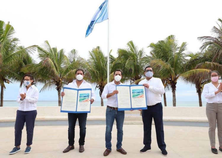 Puerto Progreso recibe certificación internacional “Blue Flag”