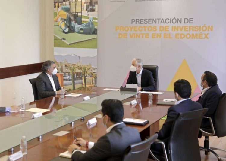 Sostiene Alfredo Del Mazo reunión con empresarios de Vinte para detonar el sector inmobiliario en Edoméx