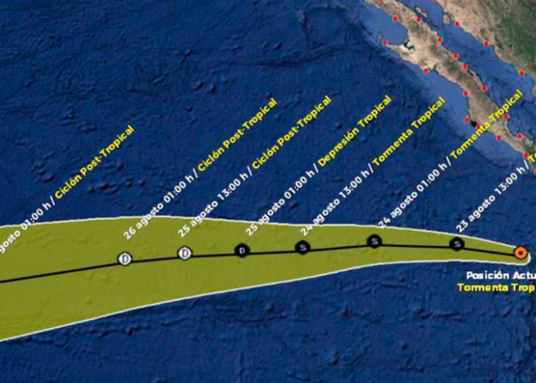 Tormenta tropical Marty mantiene su trayectoria hacia el oeste de México