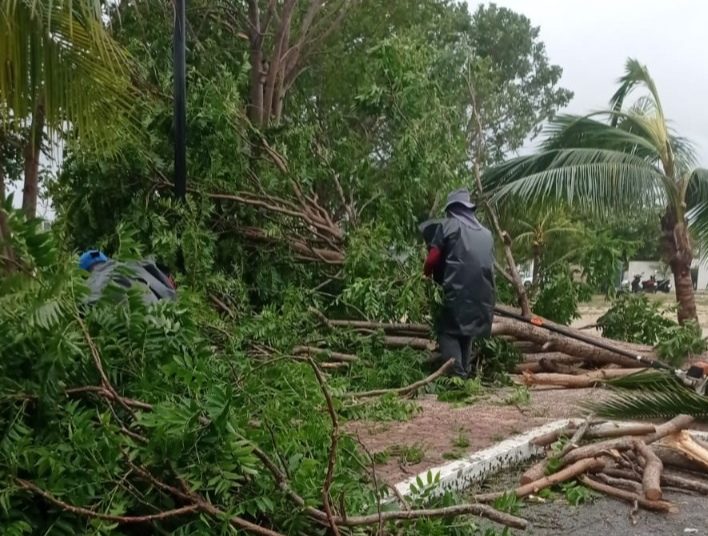 Reporta Gobierno de Solidaridad afectaciones menores tras huracán Grace