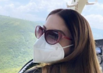 Esposa de funcionario del IMSS presume paseo en helicóptero oficial de Chiapas