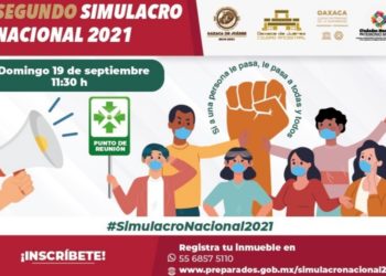 Recuerdan que próximo 19 de septiembre habrá simulacro de sismo en Oaxaca