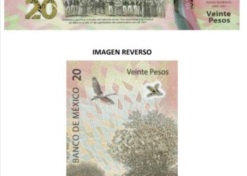 Lanzan billete de 20 pesos, conmemorativo del Bicentenario de la Independencia Nacional