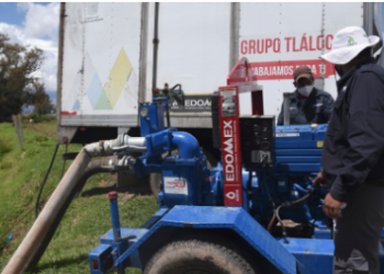 Refuerza Edoméx atención en Ocoyoacac con equipo de bombeo