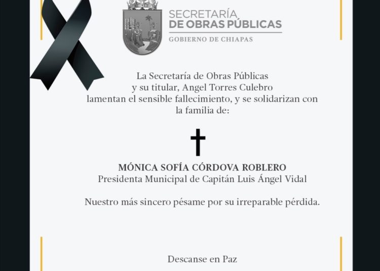 Fallece alcaldesa de municipio Capitán Luis Ángel Vidal en accidente automovilístico