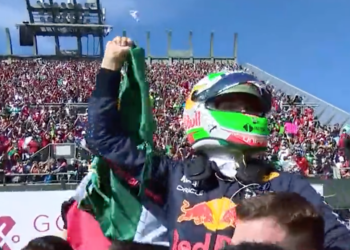 Gana Checo Pérez tercer sitio en GP México