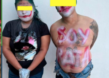 Batman llegó a Tamaulipas; pintan como el Joker a pareja de ladrones