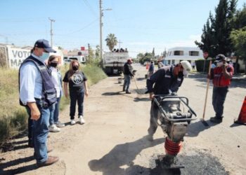 Supervisa Salum repavimentación y bacheo intensivos