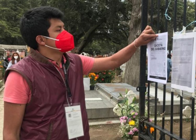 Verifica Edoméx cumplimiento de medidas sanitarias en panteones