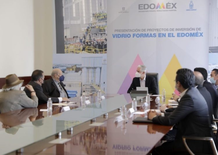 Anuncia Alfredo Del Mazo captación de 15 millones de dólares y creación de más empleos con inversión de la empresa Vidrio Formas