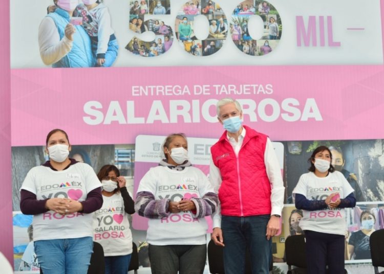 Llega Salario rosa a 500 mil amas de casa que cuentan con este apoyo para sacar adelante a su familia: Alfredo Del Mazo