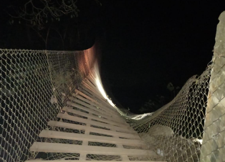 Se desploma puente colgante en la Costa de Oaxaca