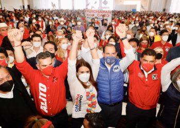 PRI, PAN y PRD respaldan candidatura de Carolina Viggiano en Hidalgo