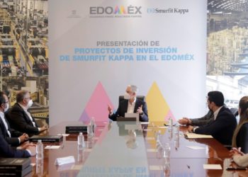 Informa Alfredo Del Mazo que la empresa Smurfit Kappa invertirá en Edoméx 300 mdd que permitirán crear más de mil 200 nuevos empleos