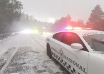 Granizada provoca choque múltiple en la México-Puebla