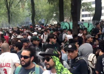 Marchan jóvenes en favor de la marihuana en la CDMX