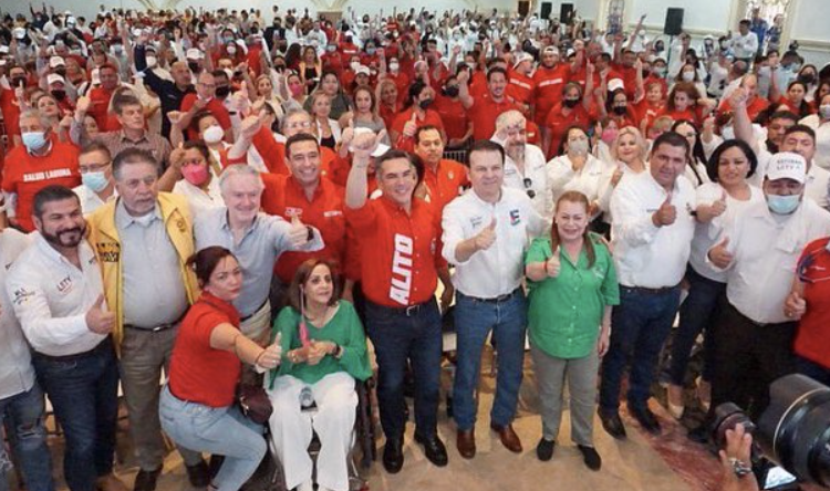 Líderes del PRI, PAN y PRD apoyan campaña de Leticia Herrera