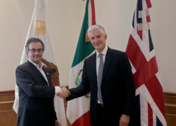 Sostiene Del Mazo reunión de trabajo con embajador del Reino Unido, Jon Benjamin