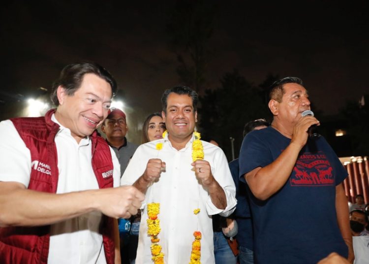 Recibe Gutiérrez Luna a contingente de apoyo a la iniciativa de reformas en materia electoral