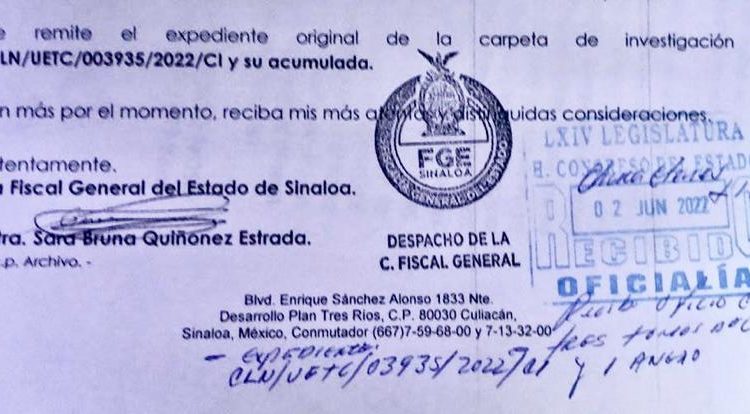 Fiscalía de Sinaloa solicita desafuero de alcalde morenista de Culiacán