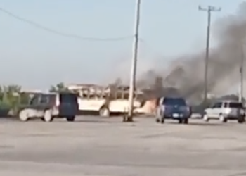 Reportan quema de vehículos y balaceras en Matamoros