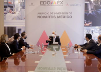 Encabeza Alfredo Del Mazo presentación de proyecto para rehabilitar laboratorio de alta calidad de Novartis en Naucalpan