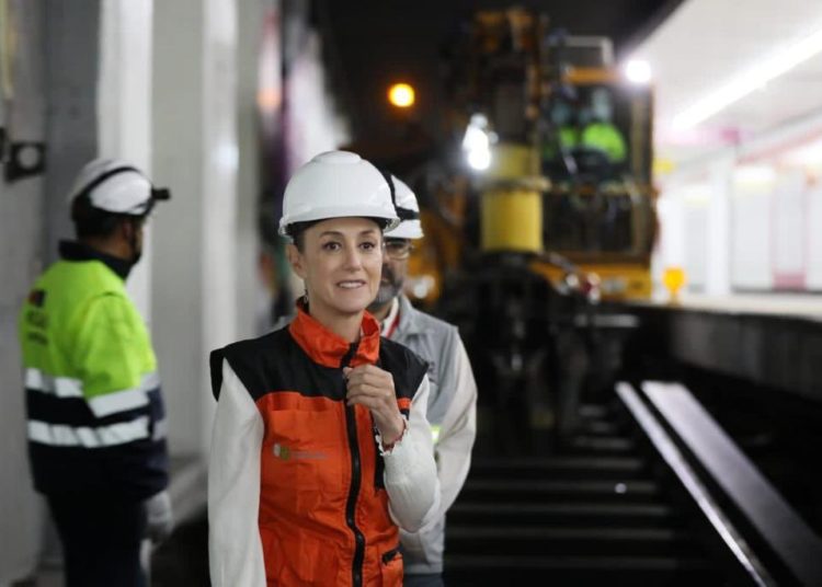 Supervisa Sheinbaum obras de rehabilitación de la Línea 1 del Metro