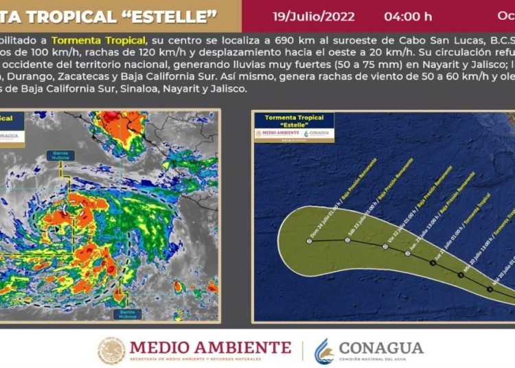 Estelle se debilita a tormenta tropical