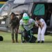 Traslada helicóptero de la Marina a mascota del equipo de beisbol Olmecas de Tabasco