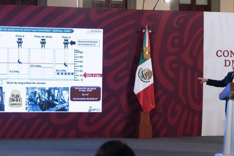 Niega AMLO que se haya detenido el rescate de los mineros atrapados en Coahuila