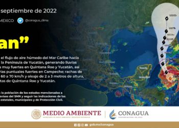 Huracán “Ian” generará fuertes lluvias en las costas mexicanas