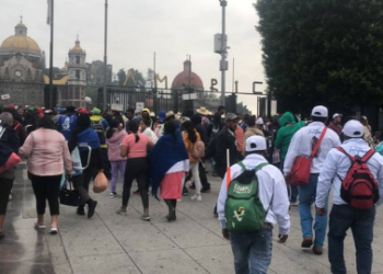 Llegan primera peregrinaciones del año a la Basílica de Guadalupe