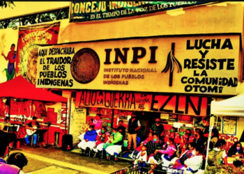 Comunidades indígenas mantienen bloqueo a la sede del INPI en Coyoacán